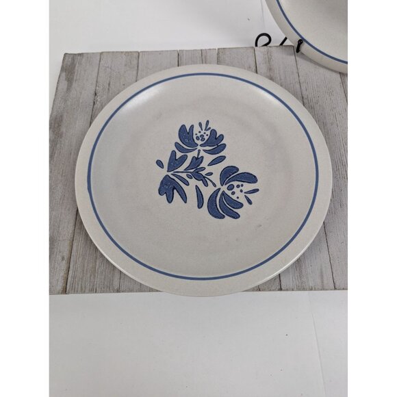 Pfaltzgraff Yorktowne Set of 2 Dinner 10" Plates Stoneware USA Blue - Picture 2 of 8
